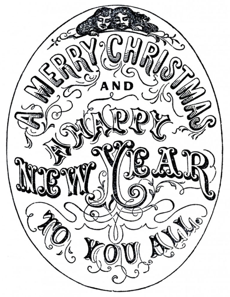 12+ Black and White New Year Clipart! - The Graphics Fairy