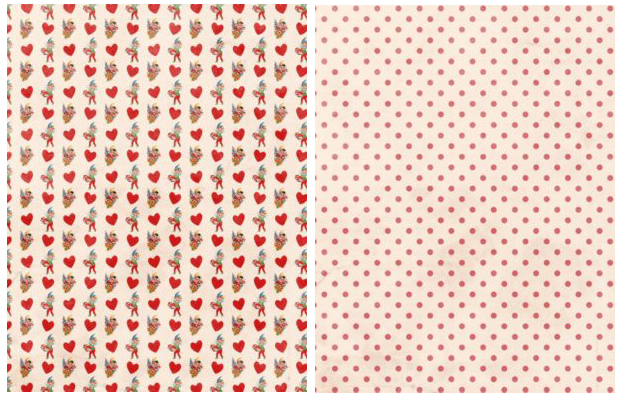 Background pattern Retro Children with Valentines Collage