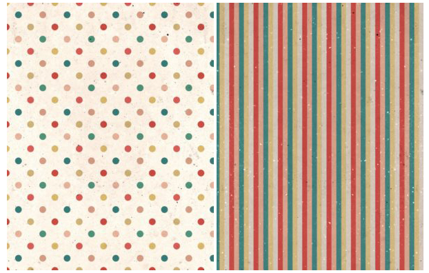 Background pattern with dots and stripes