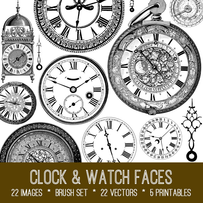 Clock Faces Collage