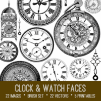 clock faces collage