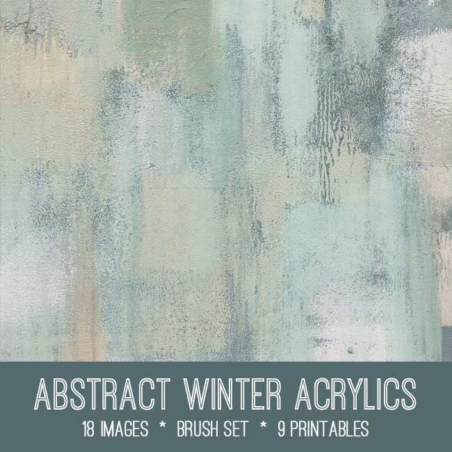 Abstract Paintings in Winter Tones