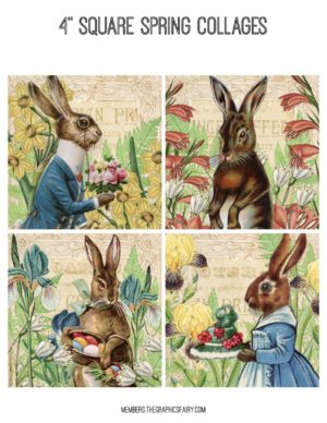 Easter Bunnies collage