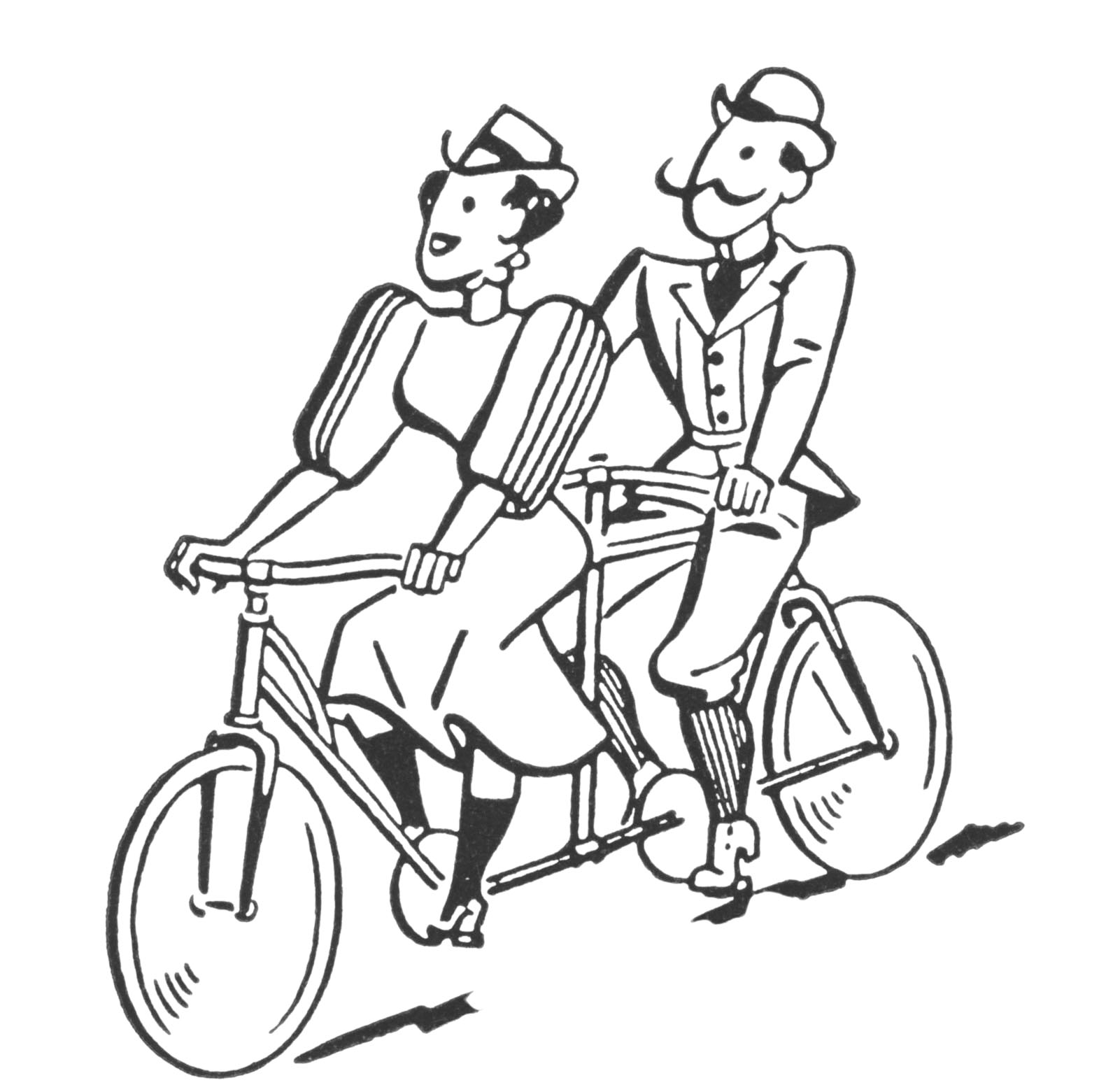 Tandem Bicycle Clipart
