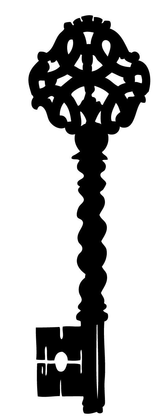 Fancy Skeleton Key Silhouette