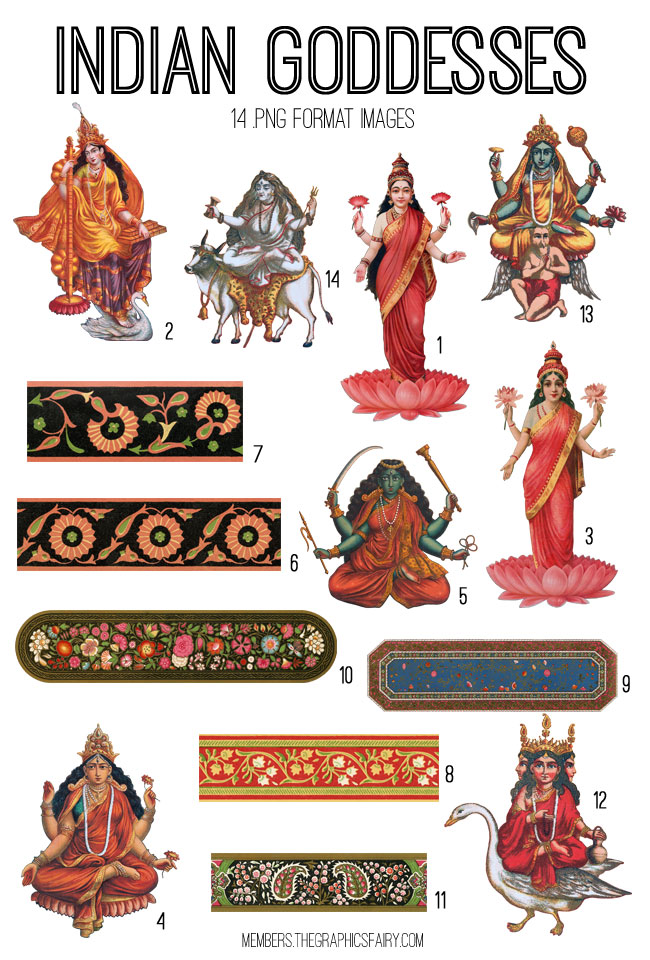 Indian Goddess Image Bundle