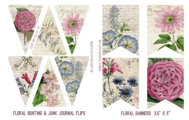 Printable Floral Banners