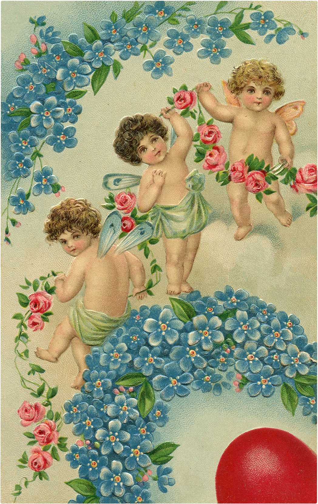 Free Victorian Valentine Cards: Hearts and Flowers  Vintage valentine cards,  Victorian valentines, Valentines cards