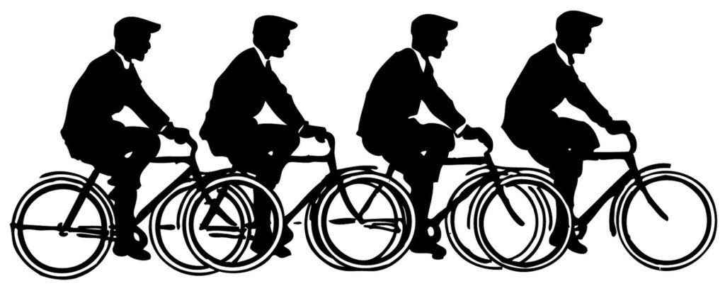 Bicycle Men Silhouette Image