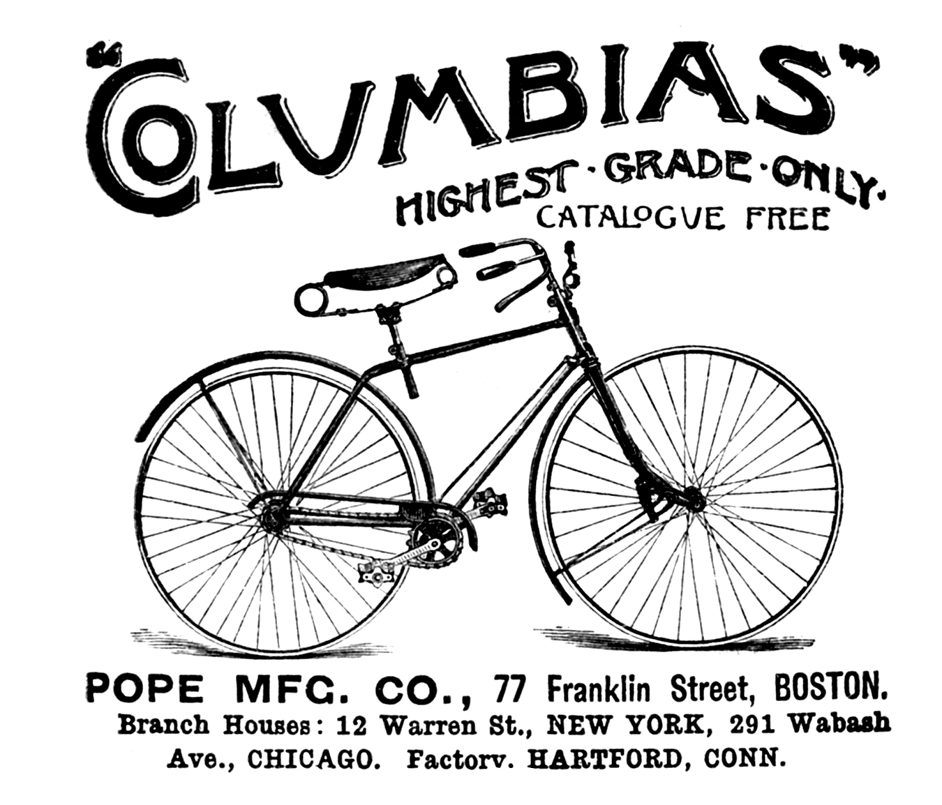 Bicycle Columbias Advertising