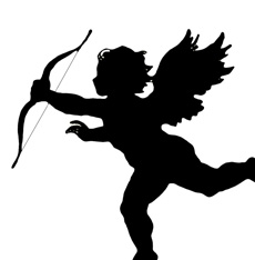 Silhouette of Cupid