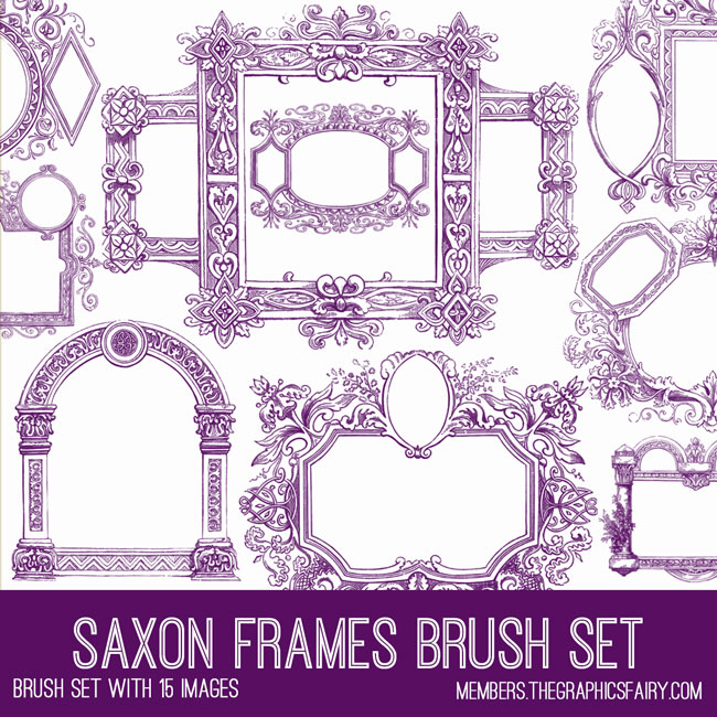 Purple Ornate Frames Collage
