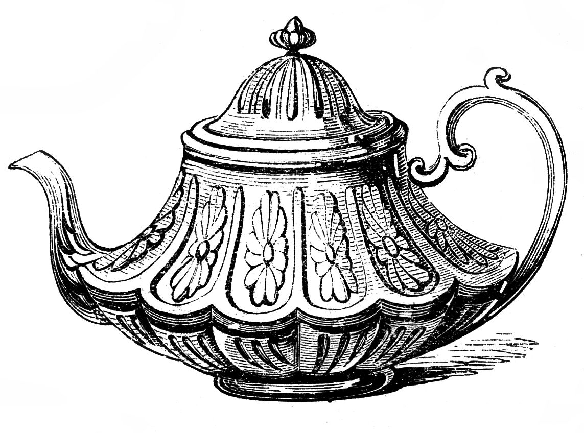 Ornate teapot graphic