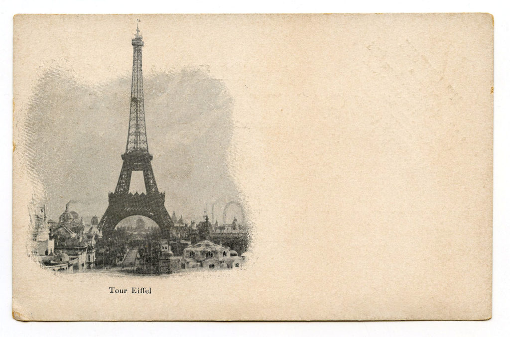 Old Eiffel Tower Postcard