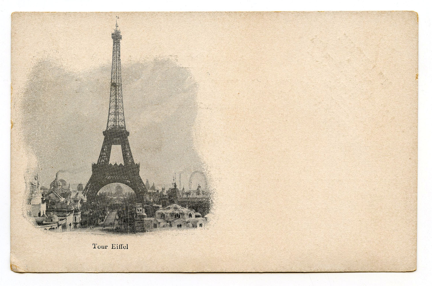 eiffel tower drawing vintage