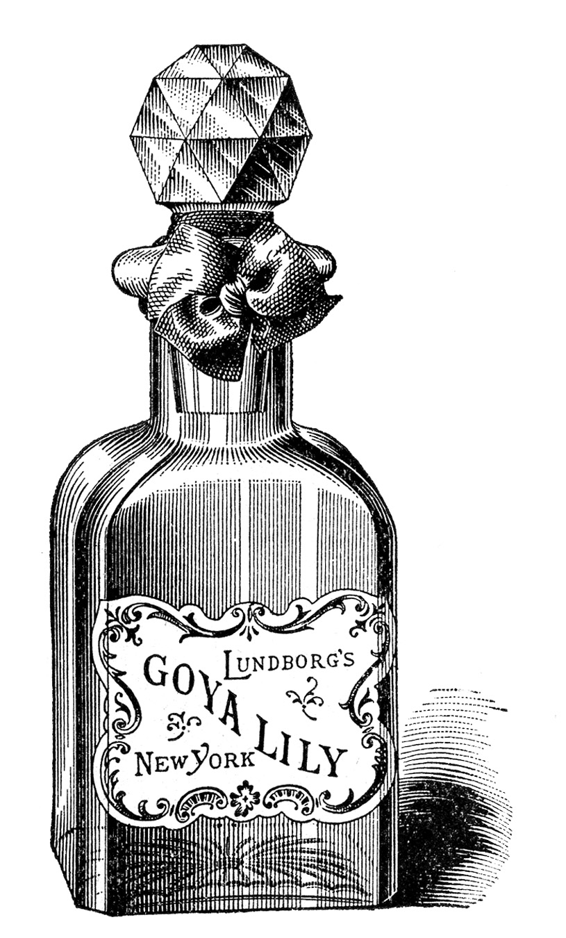 vintage perfume bottles clip art