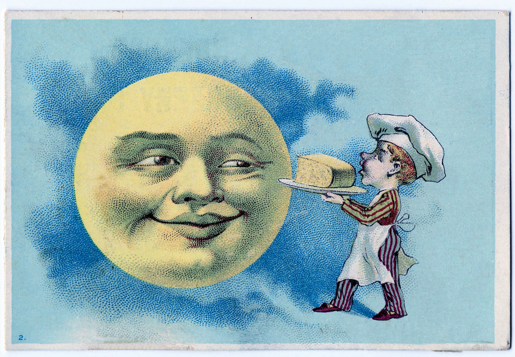 vintage moon drawing