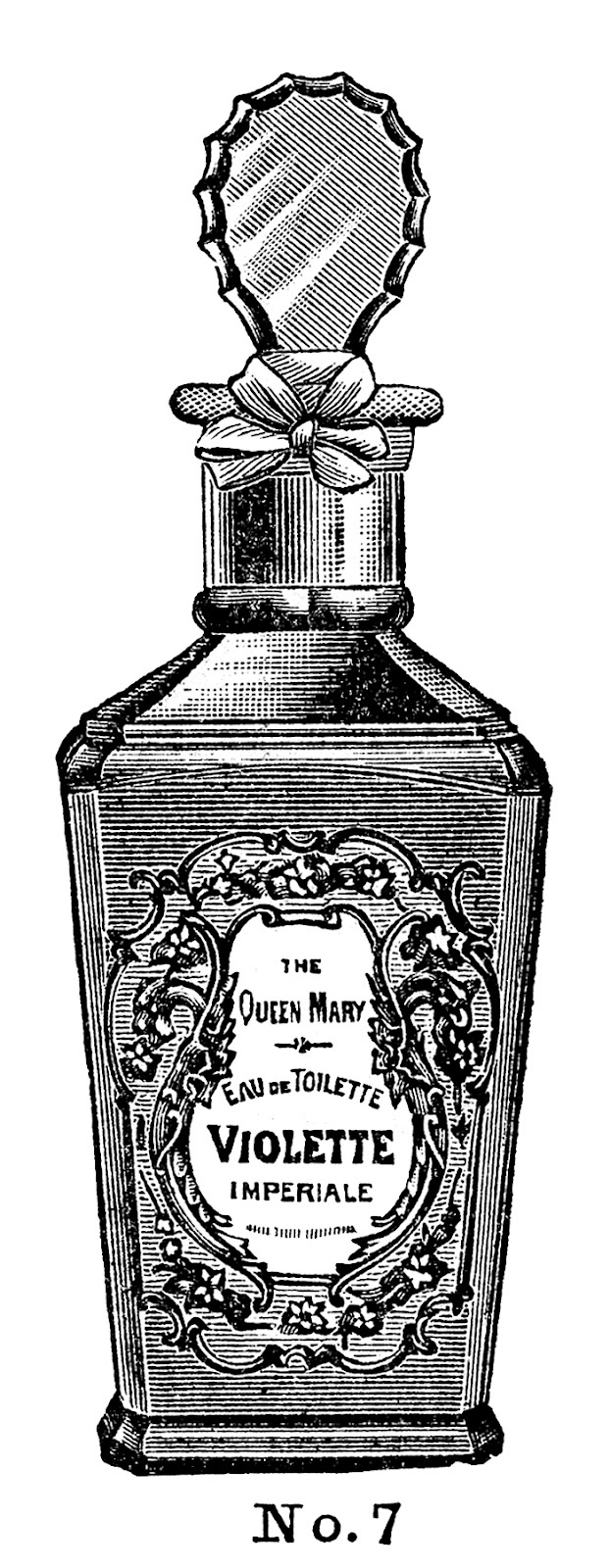 Queen Mary Violette Vintage Perfume Bottle
