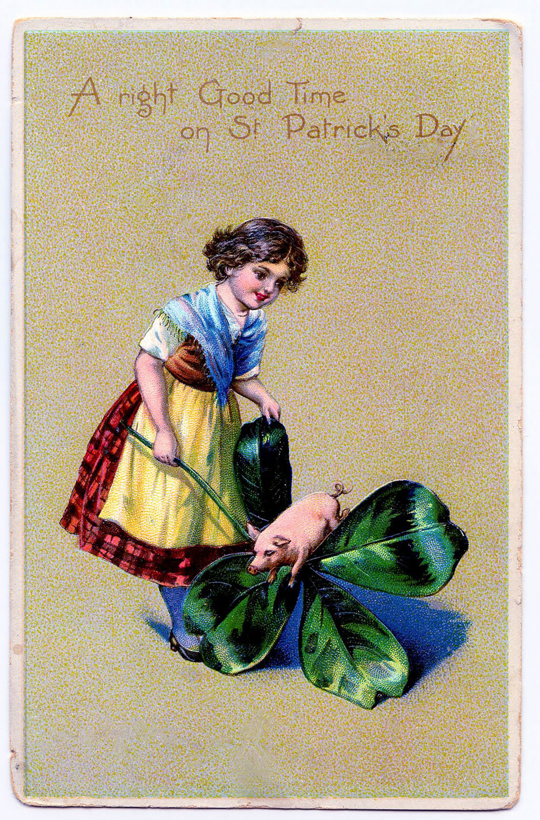 Girl with Shamrock Picture