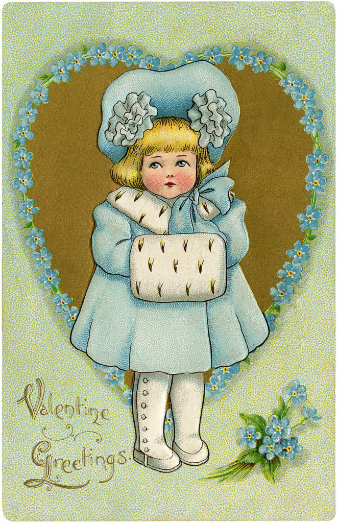 Valentine Child Image Girl in Blue