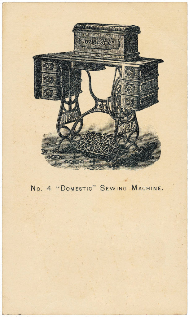 Vintage Sewing Machine Card