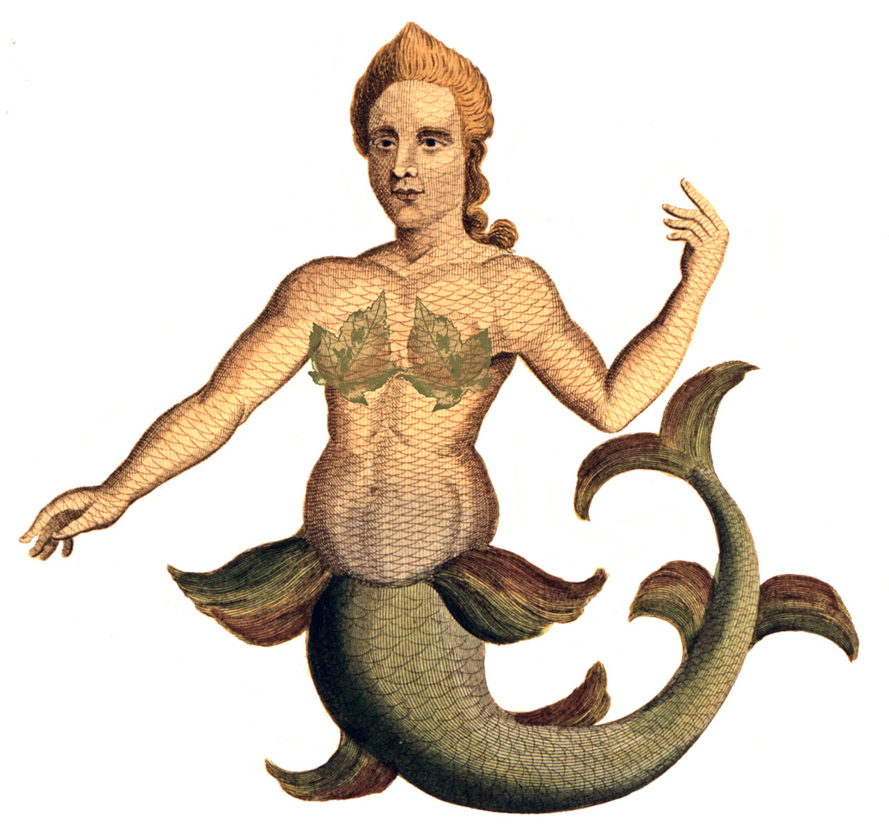 vintage mermaid clipart