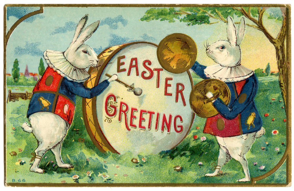 Easter Bunnies Drum Image