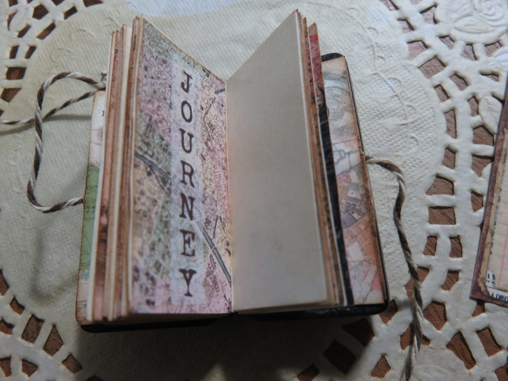 diy domino book on doily