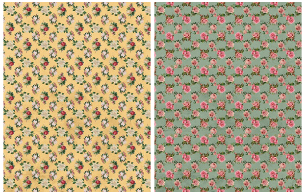 Background pattern Roses collage