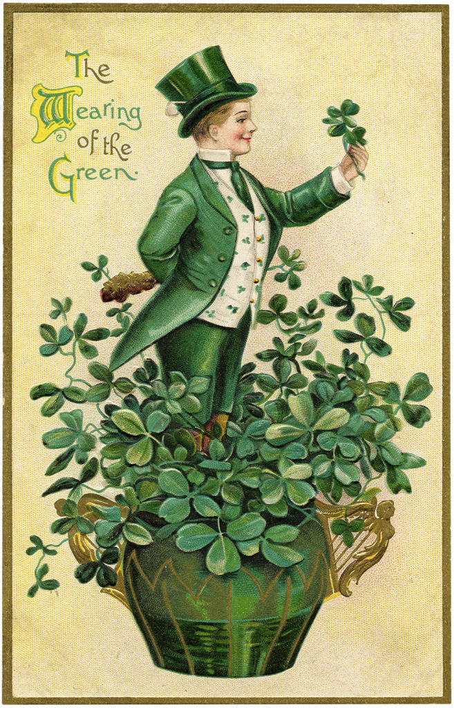 St Patrick's Day Man In Cup Image
