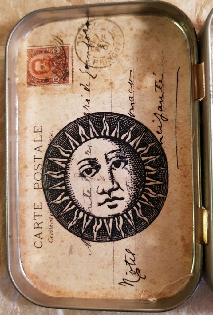 Tin Number 1 Card and Celestial Image