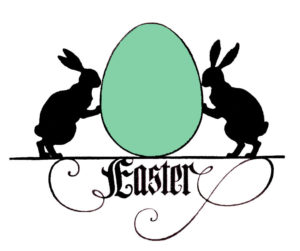 Easter Bunnies Green Egg