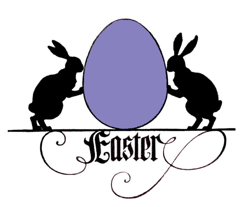 Easter Bunnies Purple Egg