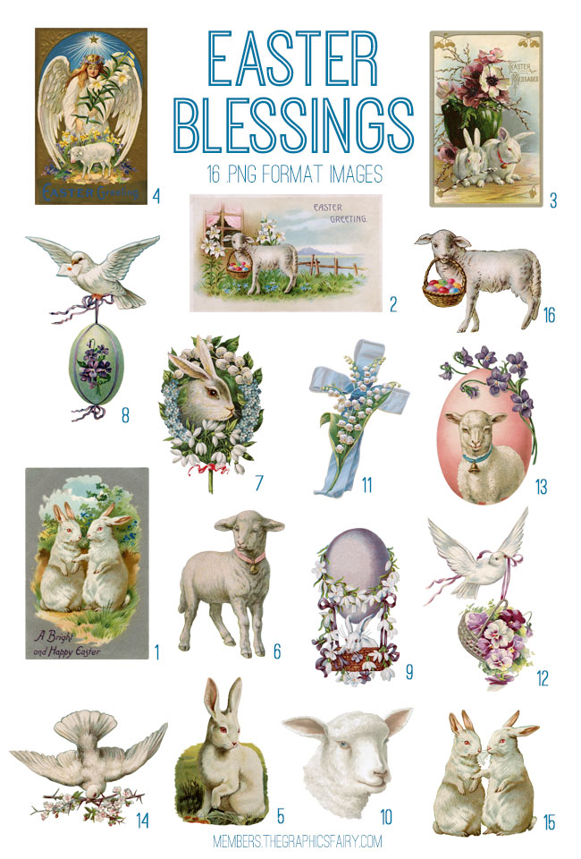 Easter collage with bunnies and sheep
