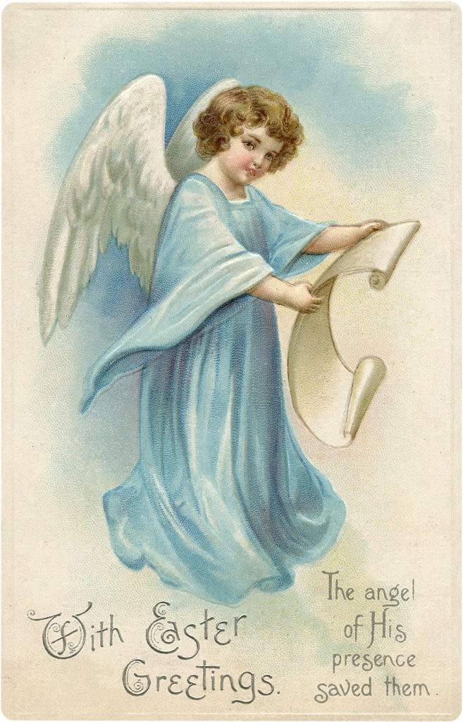 Blue Easter Angel Image