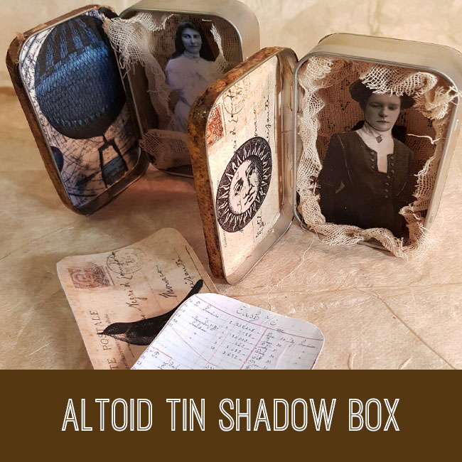 altoid tin shadow boxes with ladies