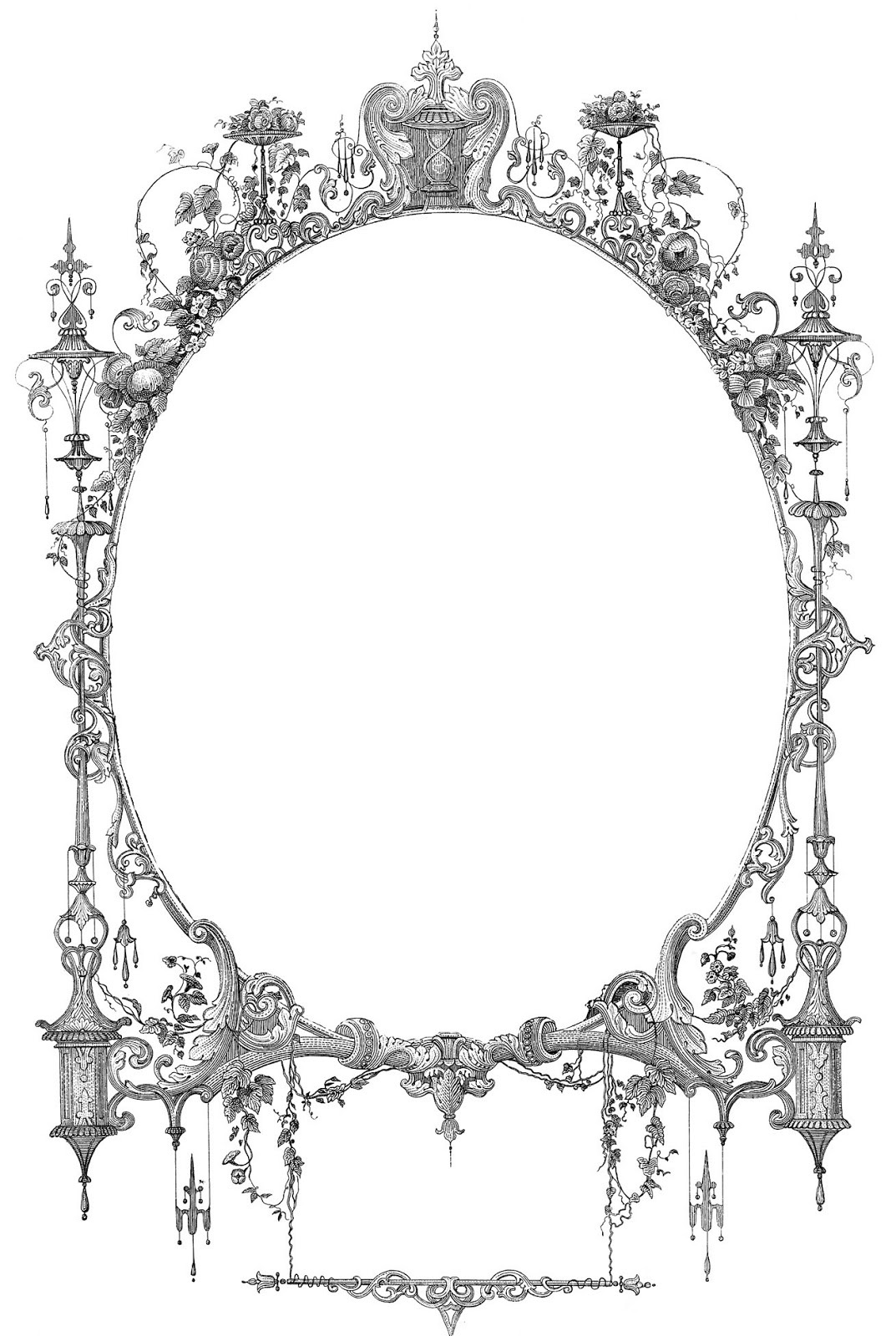 Fancy-Frame-Texture-GraphicsFairybw1.jpg (1073×1600)