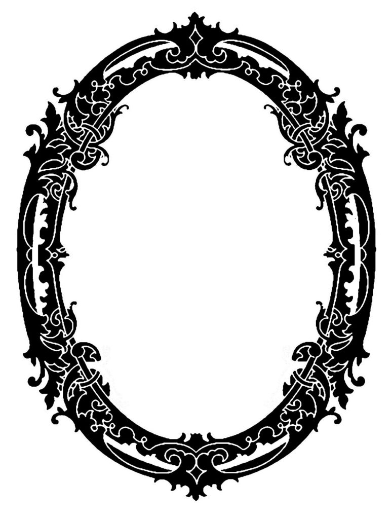 Oval Frame Swirly VIntage Image