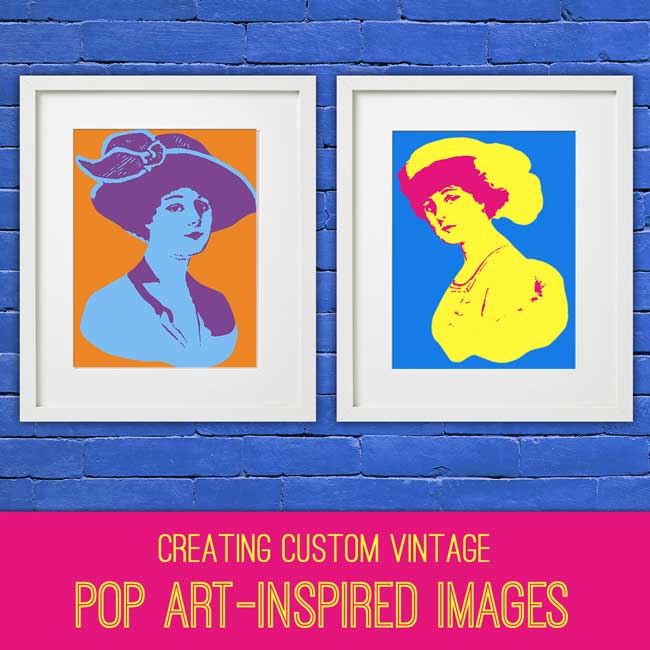 pop art ladies framed