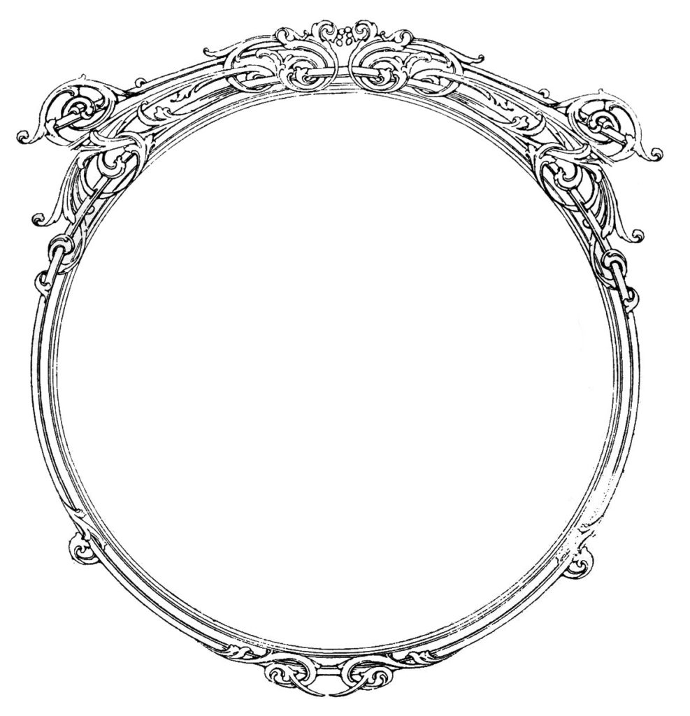 ornate round frame clipart