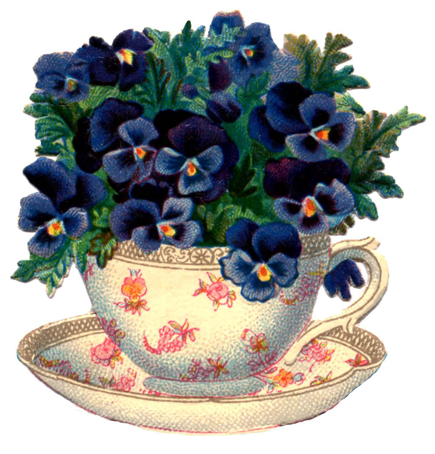 Teacup Image with Flowers