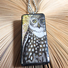 Owl domino pendant