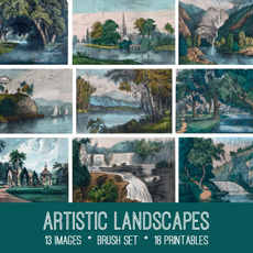 Collage of landscape scenes