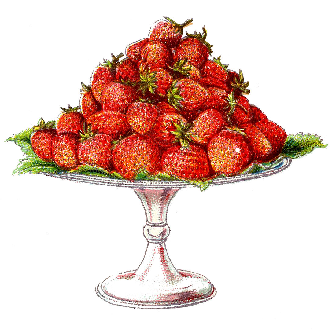 vintage strawberry clip art