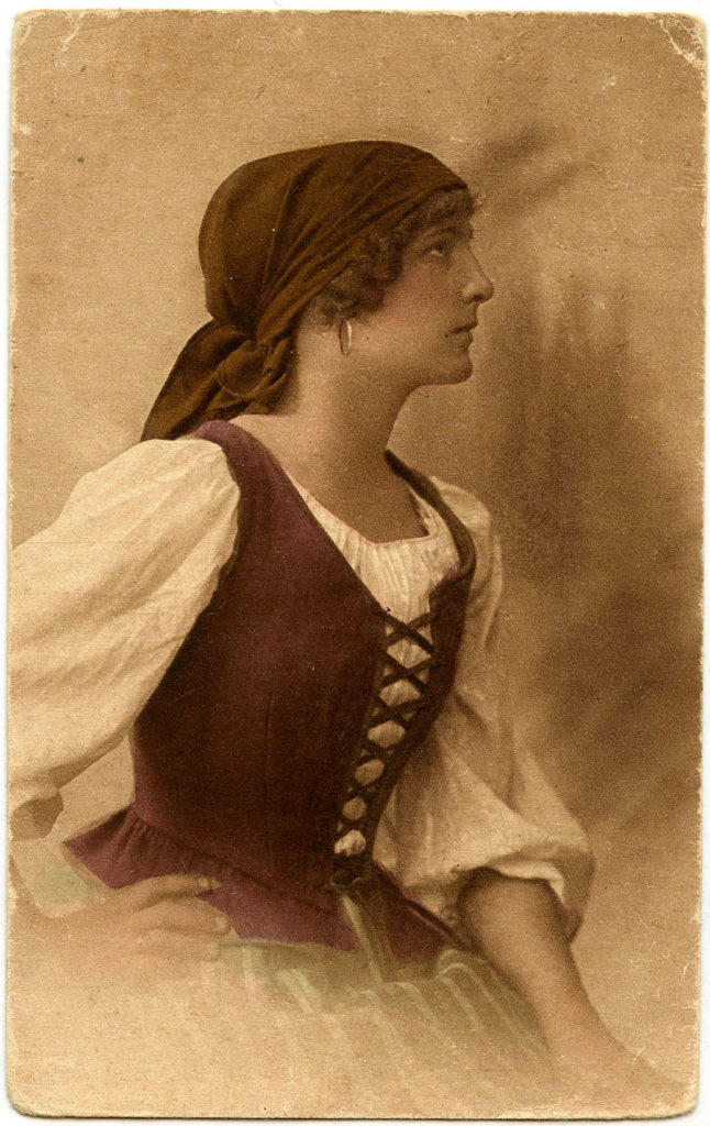 Bohemian Lady with Scarf