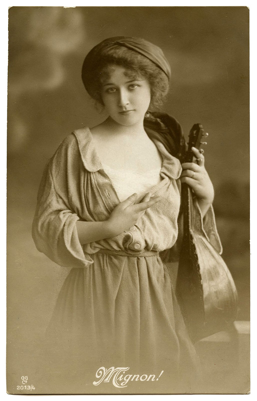Bohemian Woman Photo with Lute