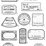 Black and white Apothecary Labels