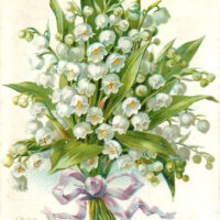 Lily of the Valley Bouquet with Lavender Ribbon