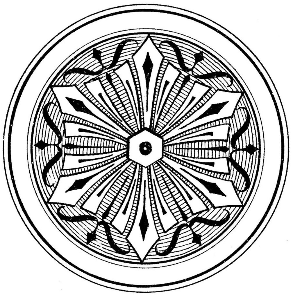 Ornamental Medallion Clip ARt