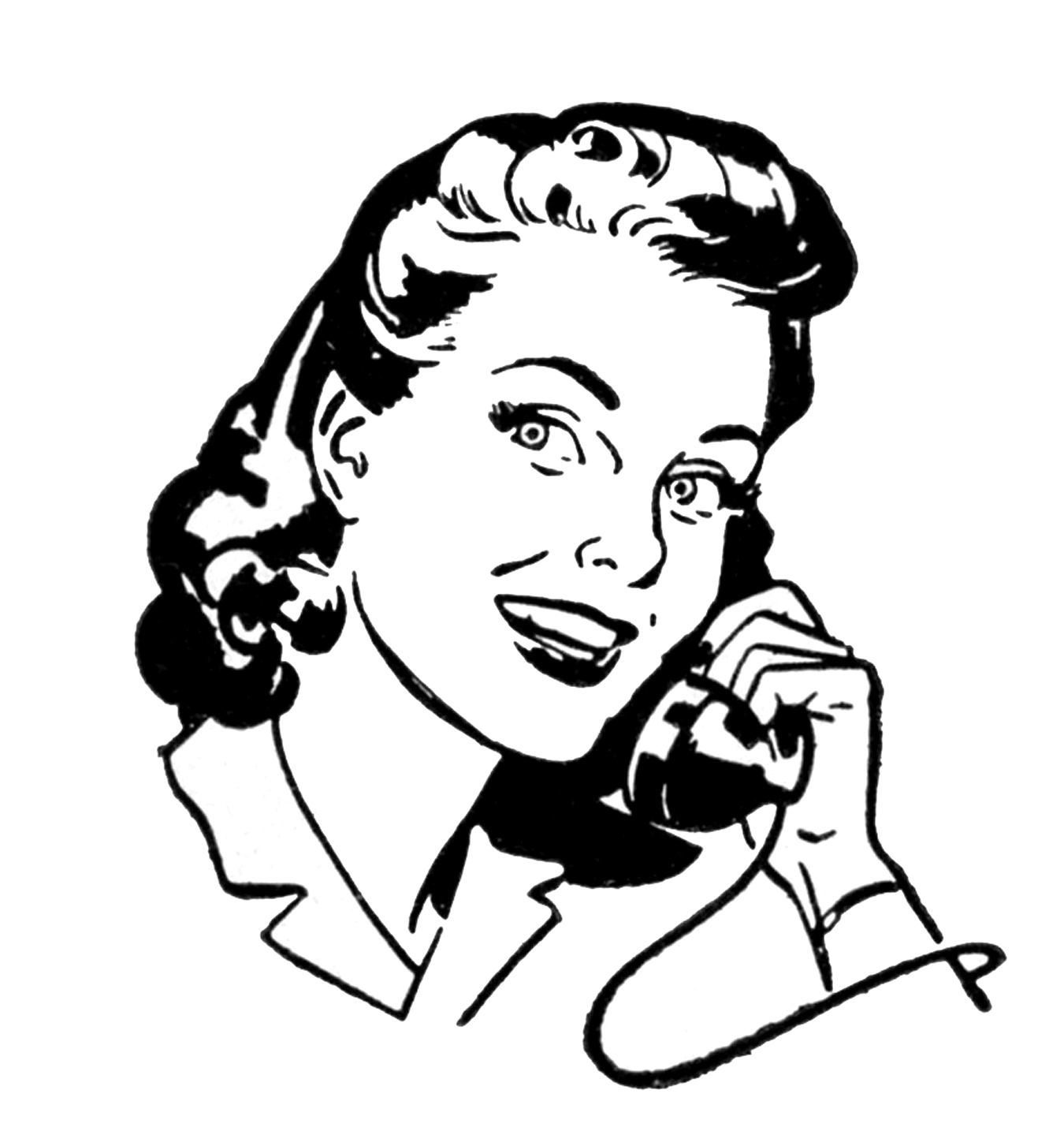 talking on the phone clip art